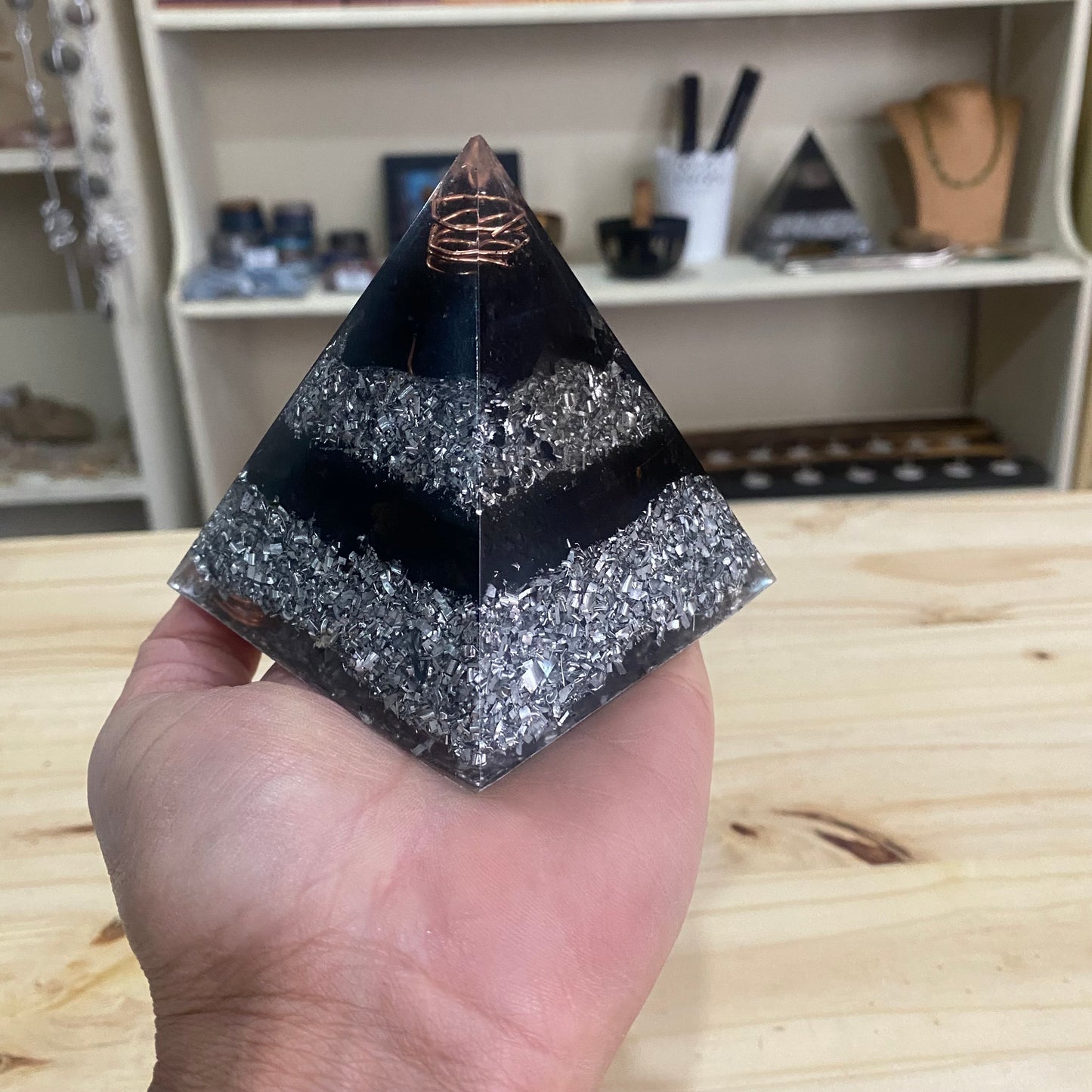 Orgonite Pyramid - 10cm - Protection & Grounding