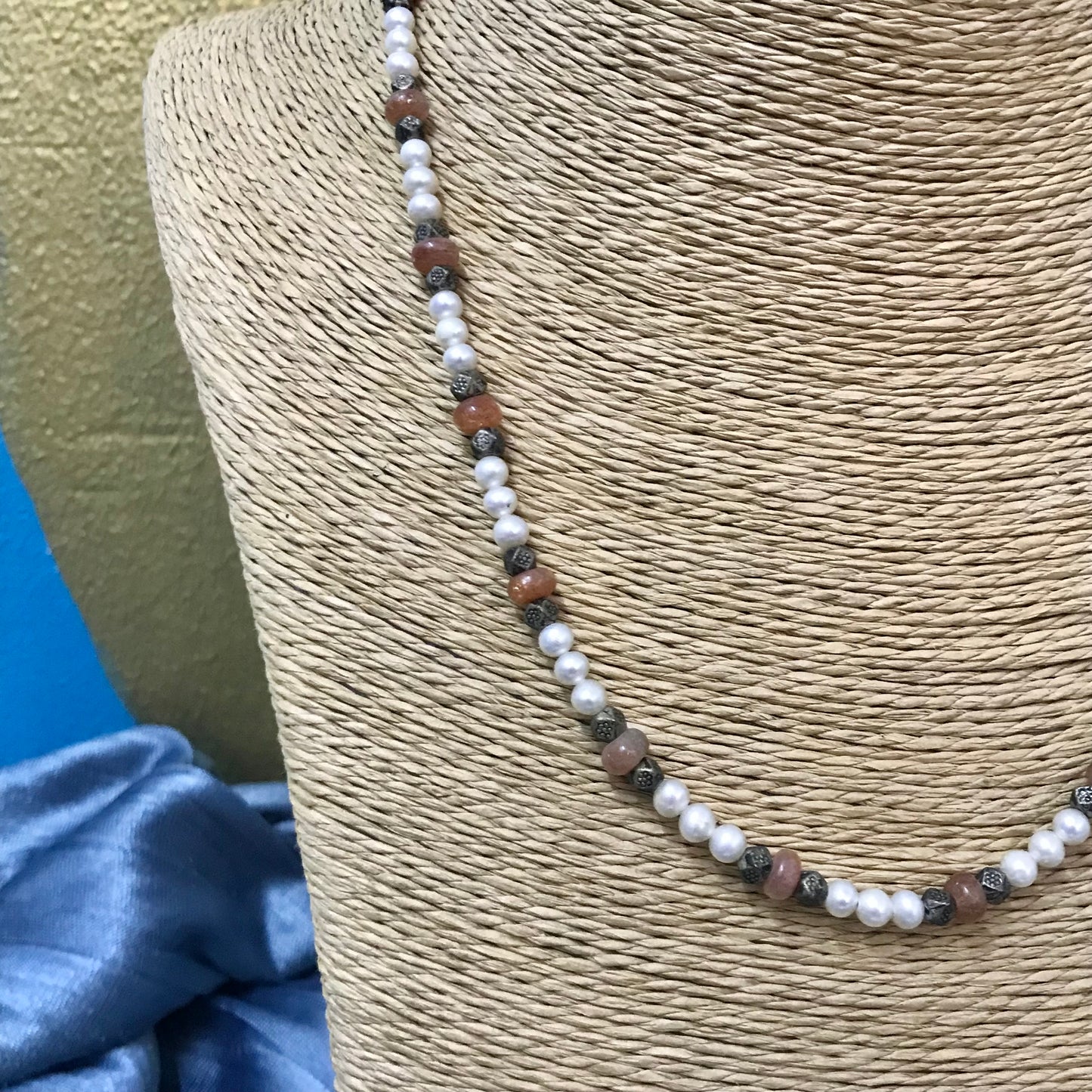 Sunstone Beaded Necklace