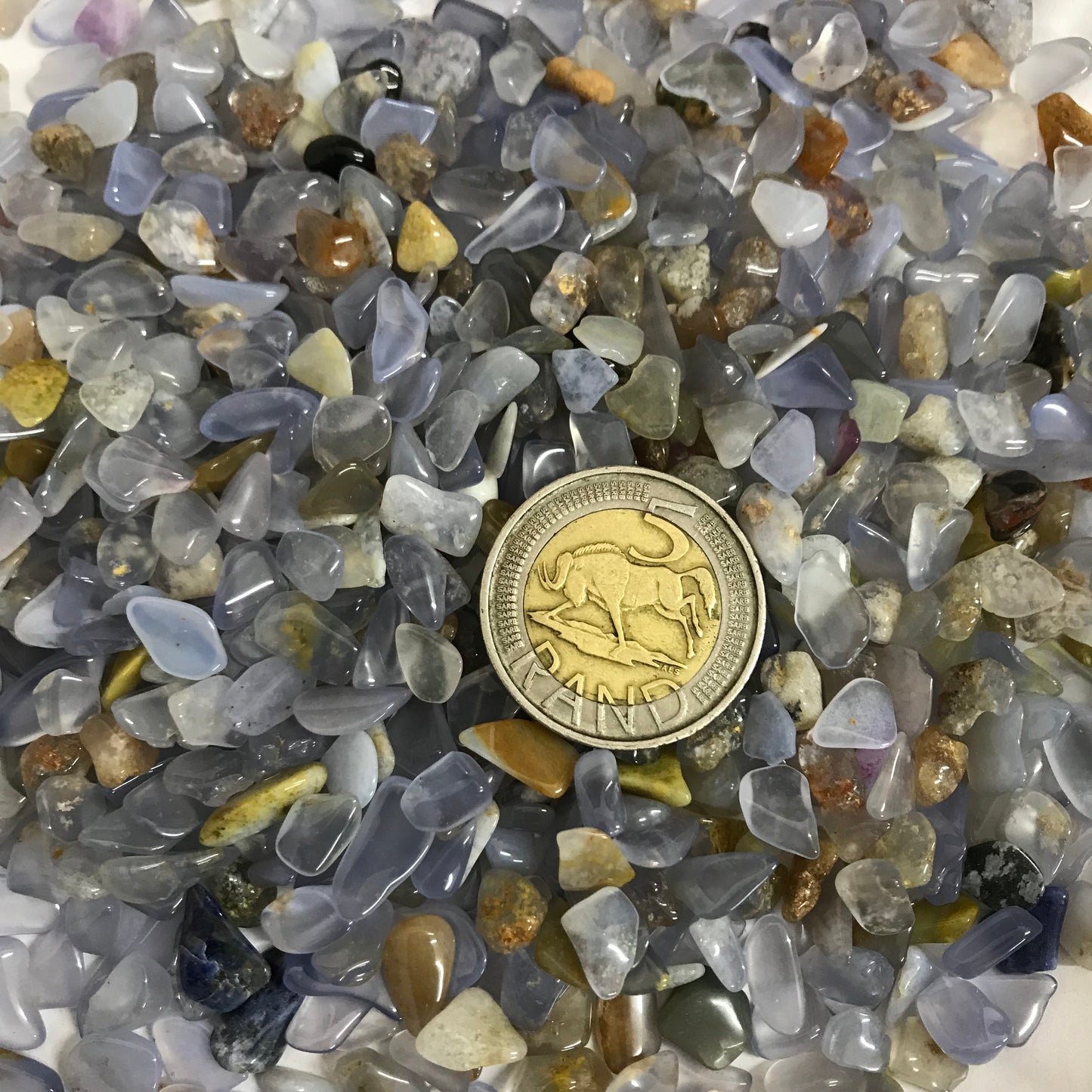 Extra Small Blue Chalcedony Tumble Stones