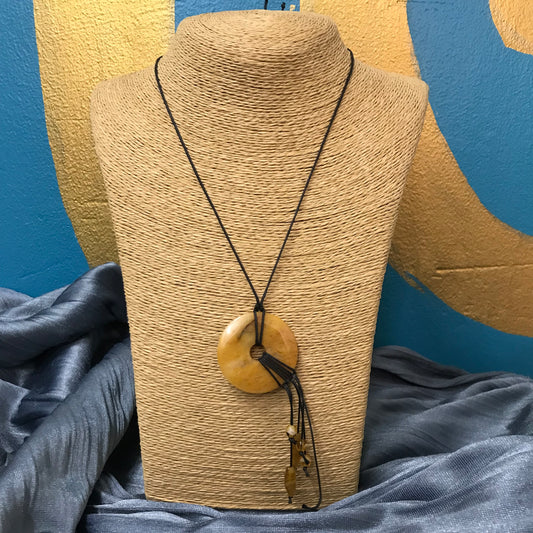 Yellow Aventurine Pi-Stone Necklace