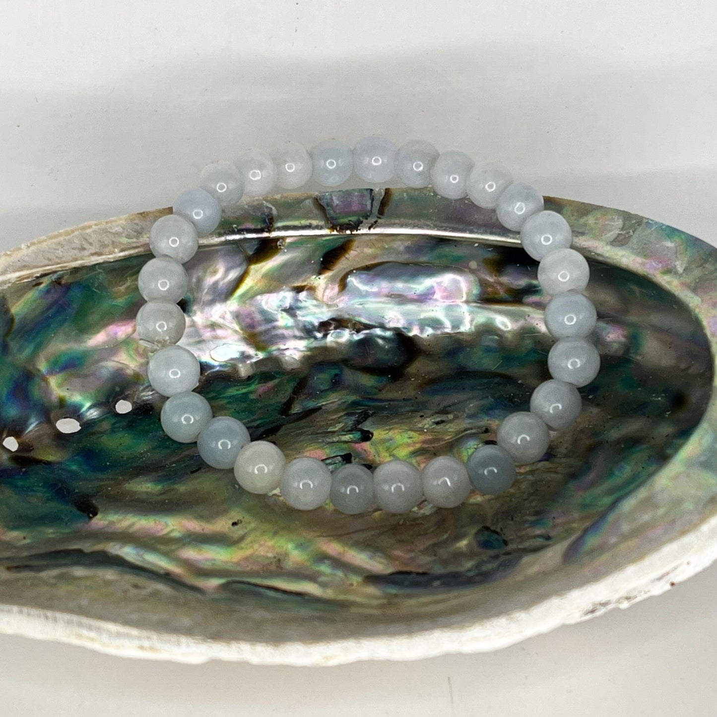 Aquamarine Round Bead Bracelet