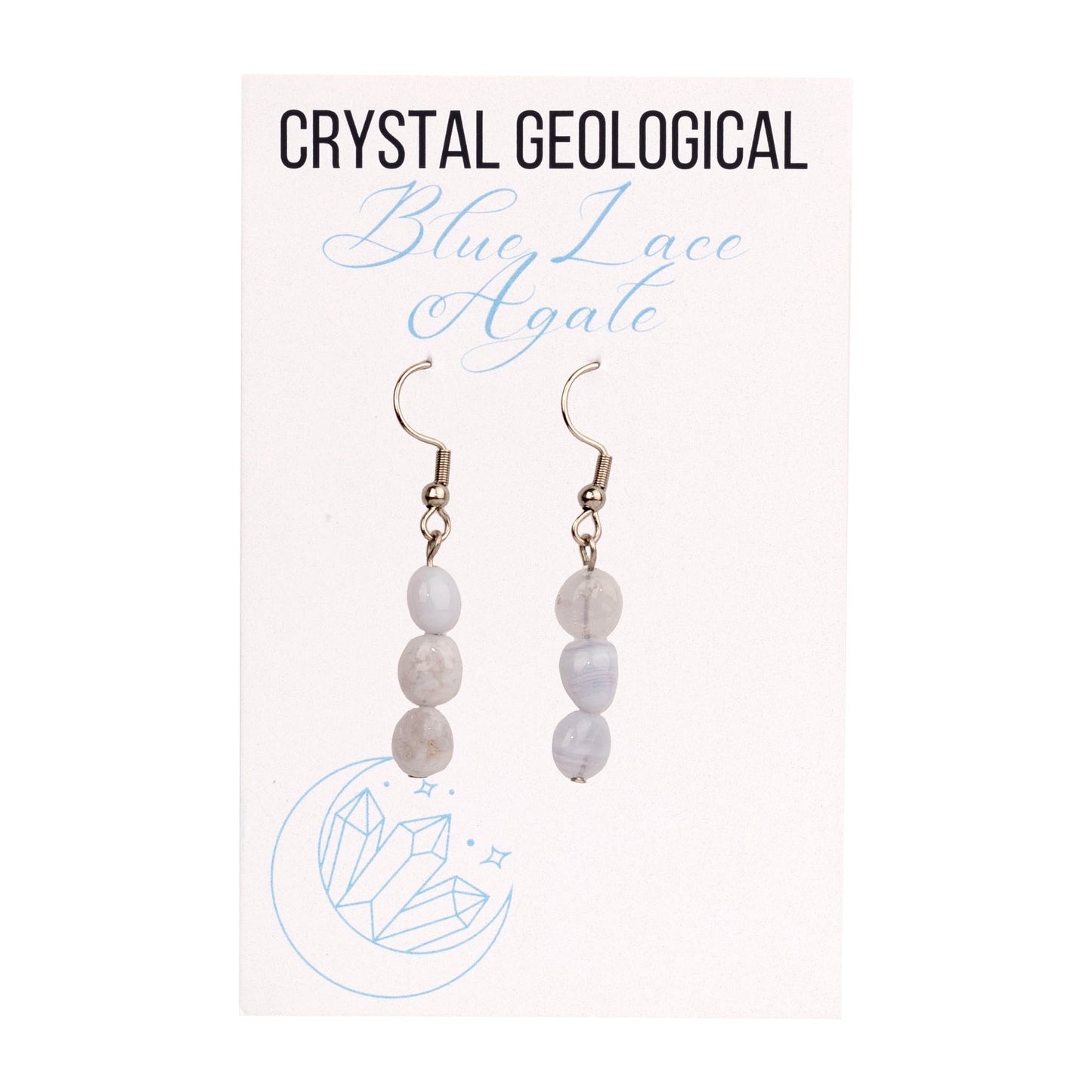 Assorted Blue Lace Agate Earring Pair