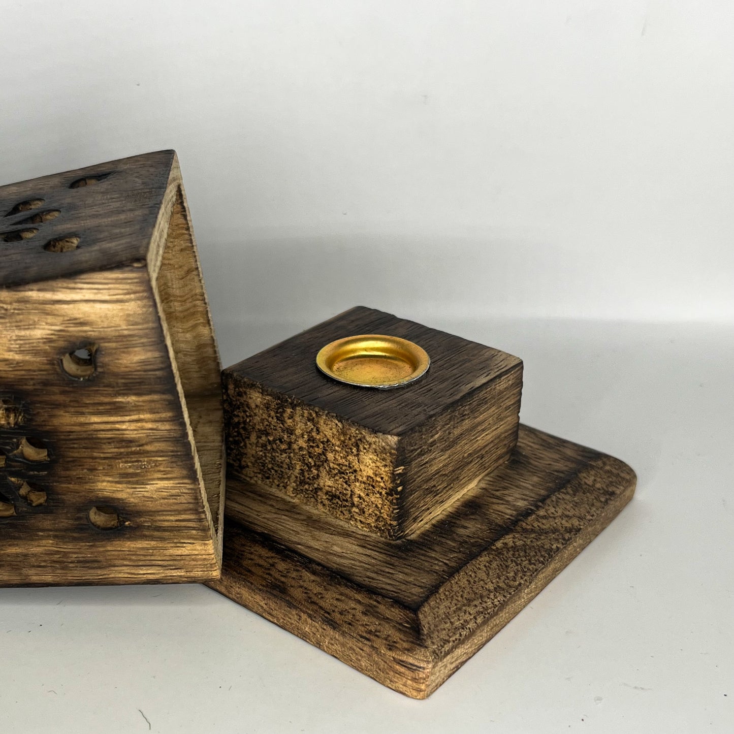 Assorted Ornate Wooden Tower Incense Holders