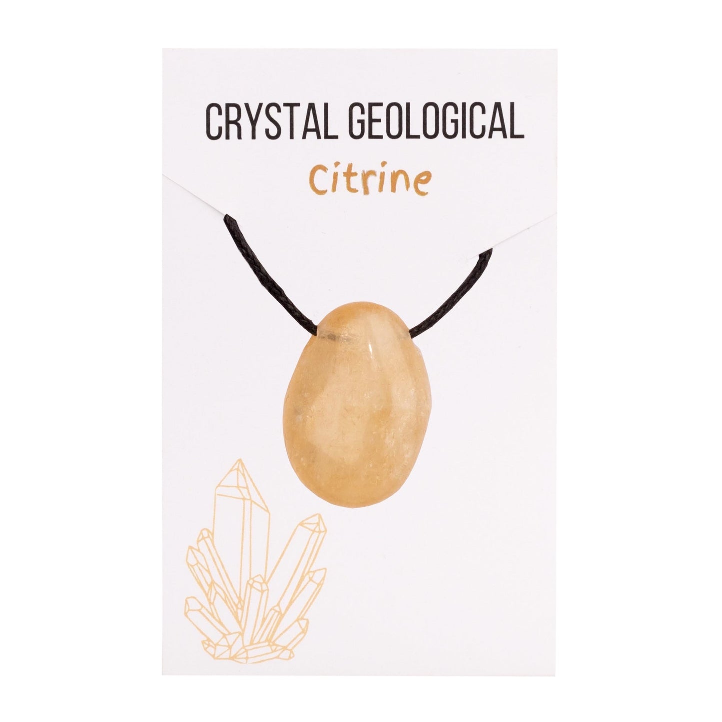 Assorted Tumble Gemstone Necklace on Black Cord - Crystal Geological