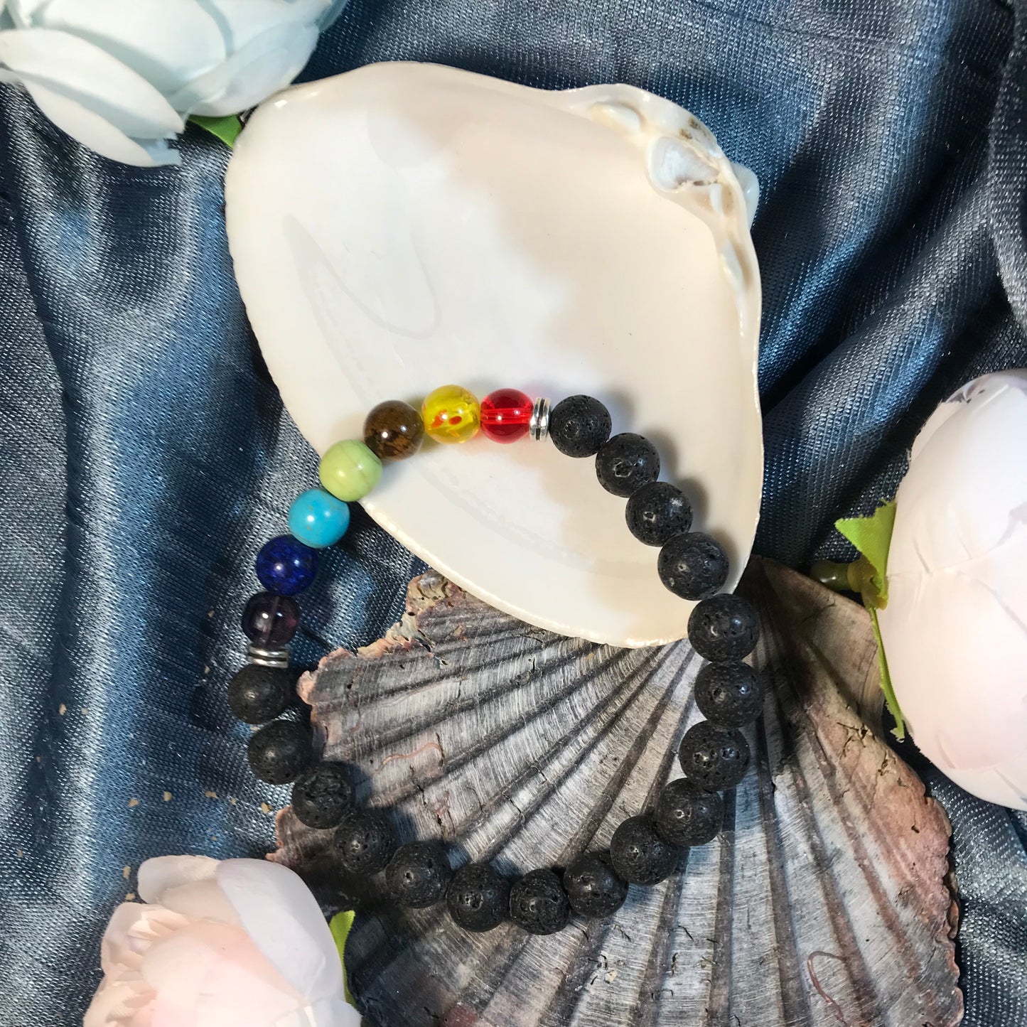 Resin Chakra Beaded Bracelet