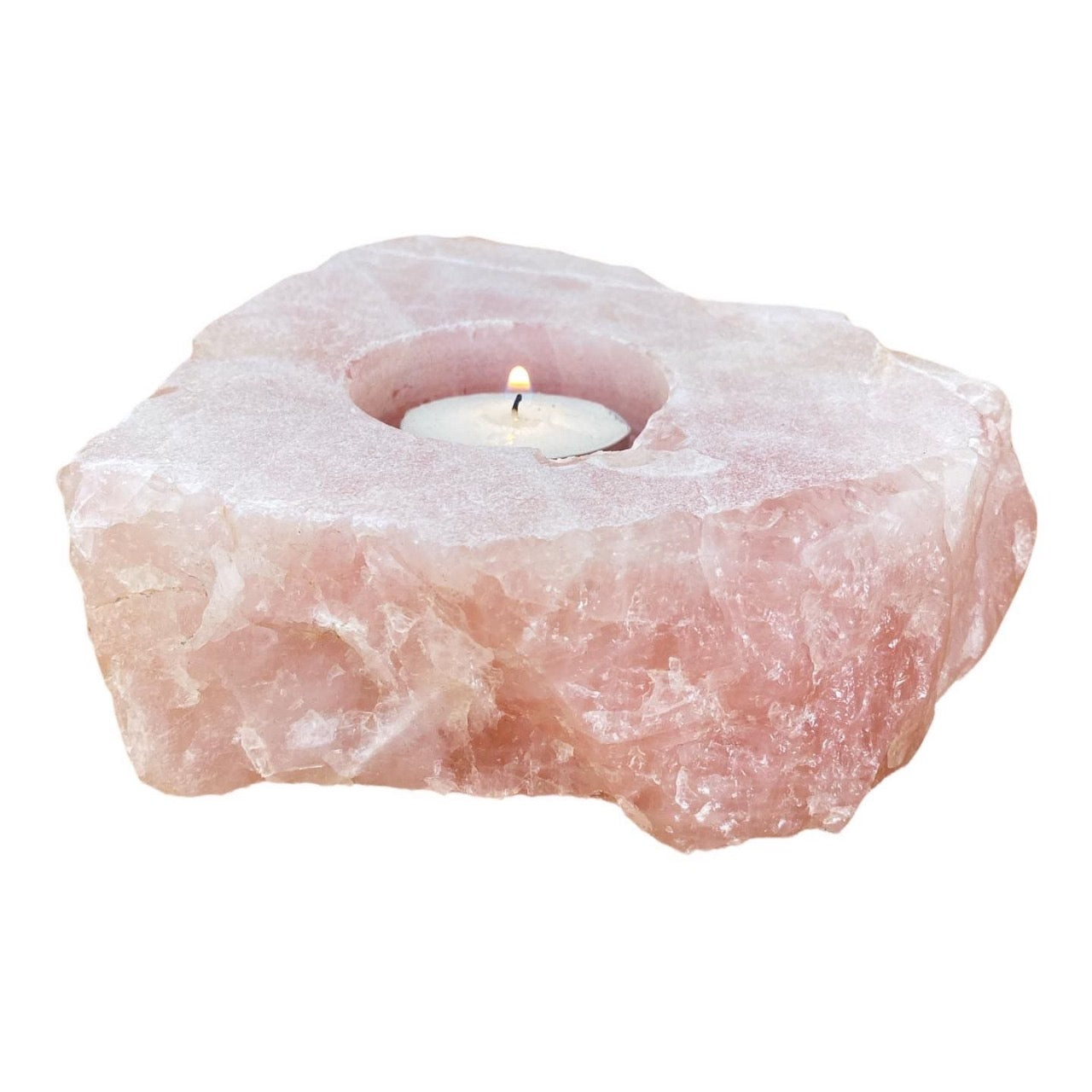 Rose Quartz Candle Holder