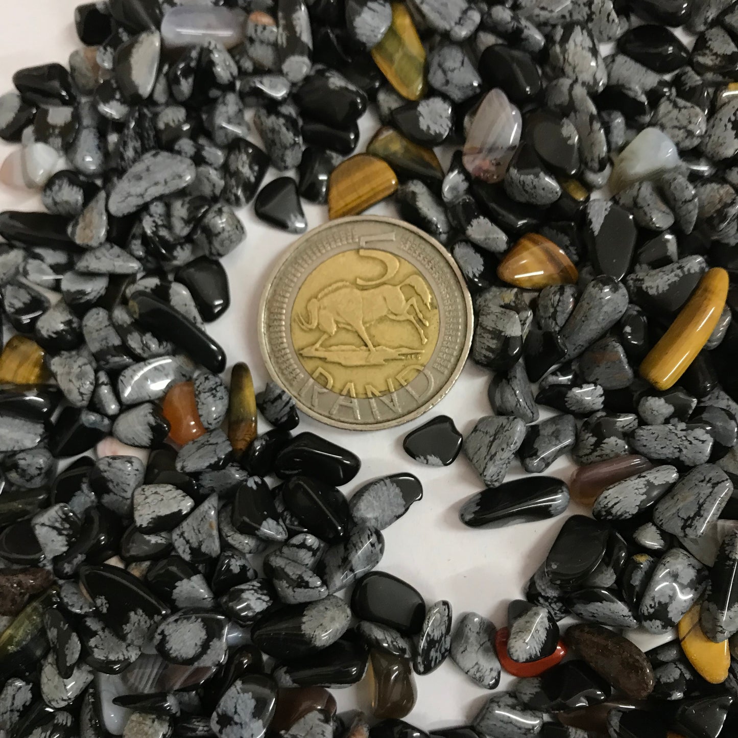 Extra Small Snowflake Obsidian Tumble Stone