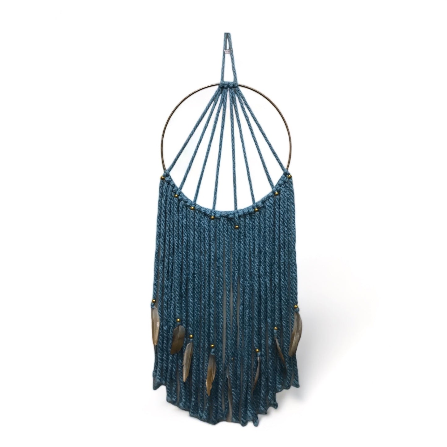 Blue Macrame Hanging Deco