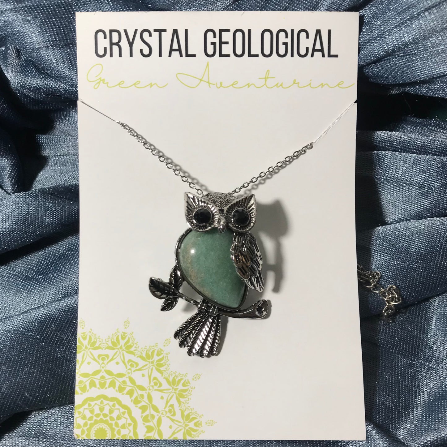 Assorted Gemstone Owl Pendants with Chain