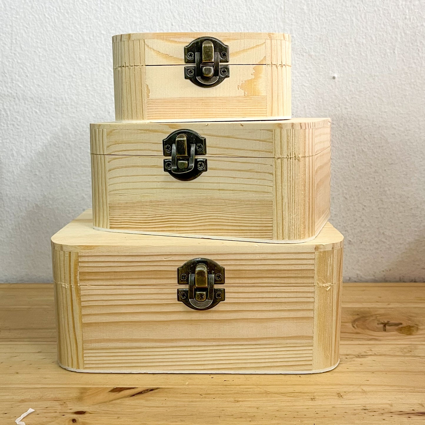Assorted Wooden Curved Boxes