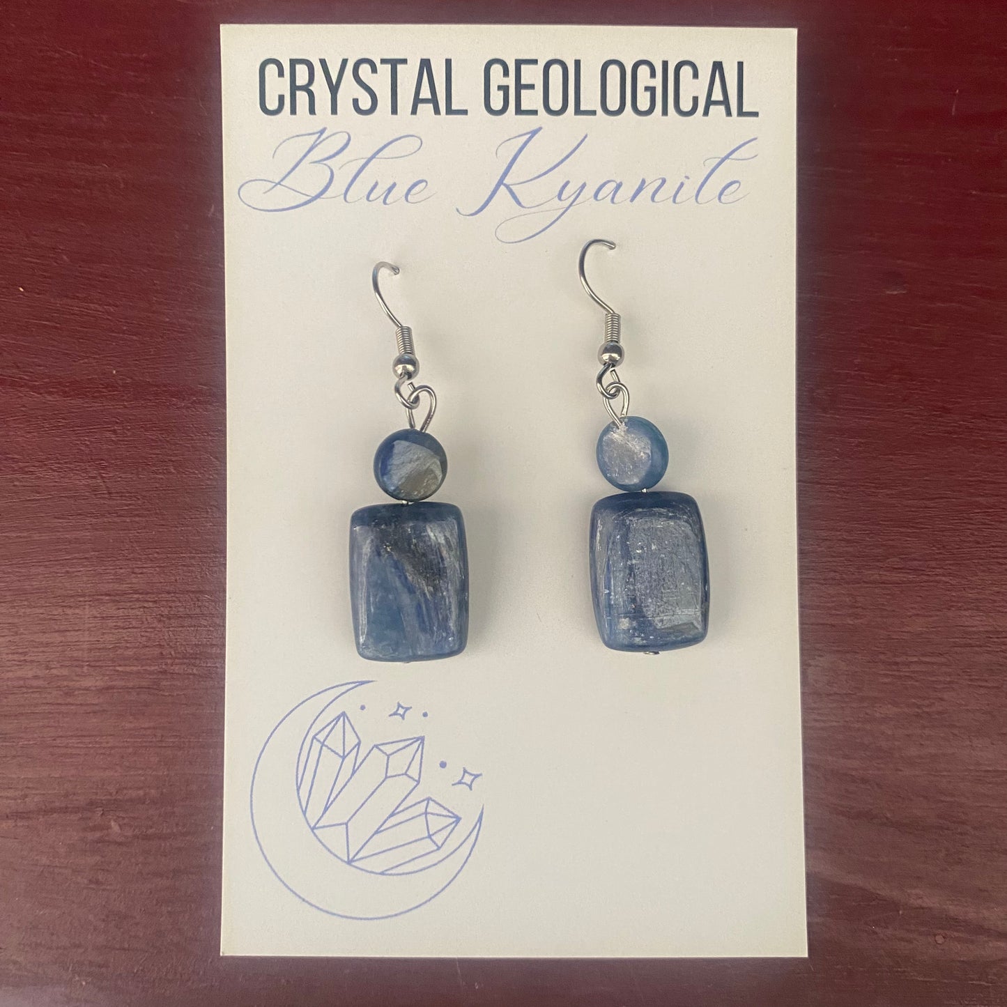 Assorted Blue Kyanite Earring Pair - Sterling Silver - Crystal Geological