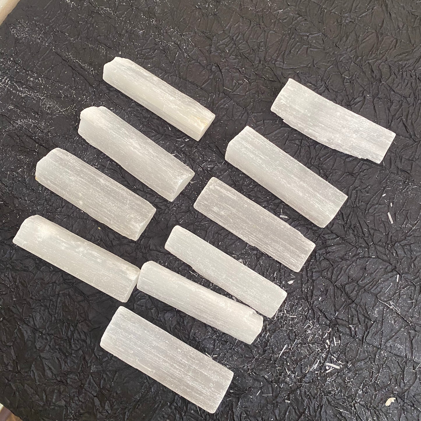 Selenite Wand Natural (unpolished) - 10cm - Crystal Geological