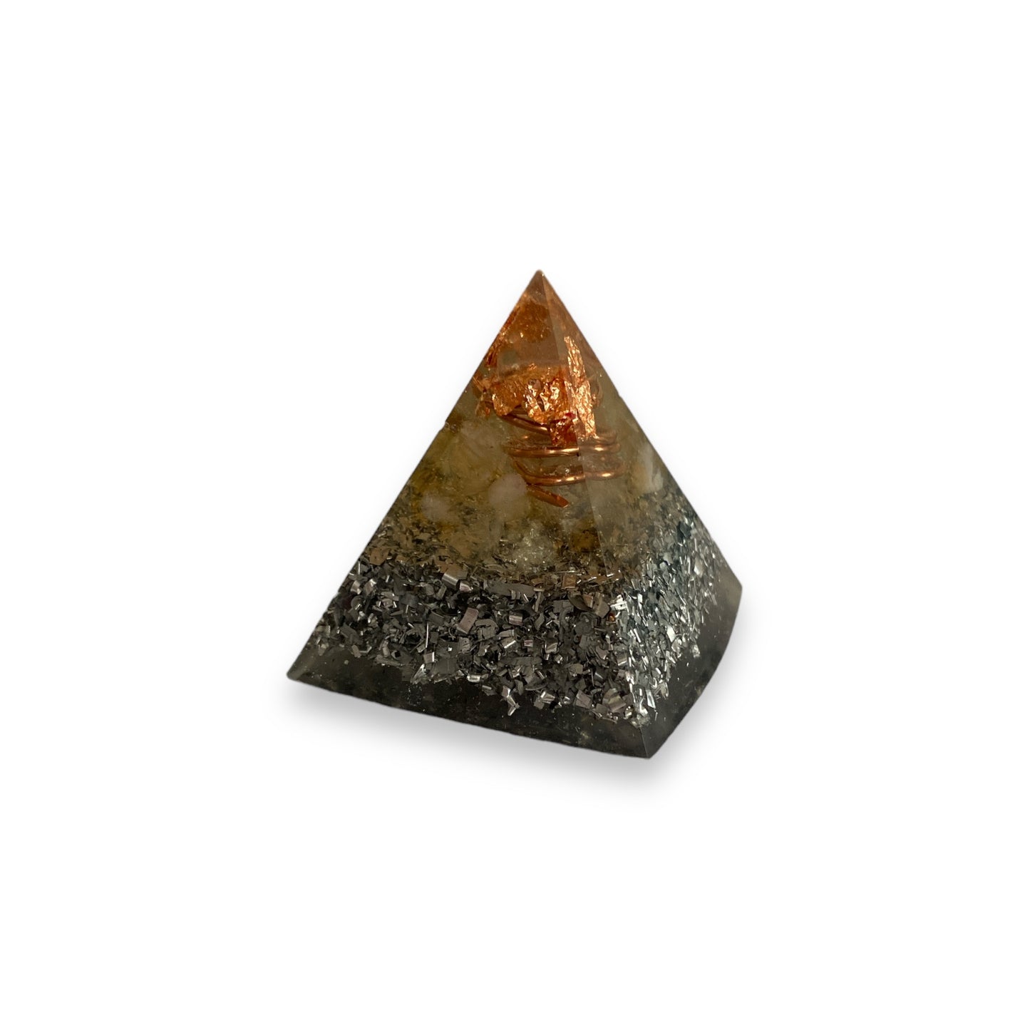 Citrine Orgonite Pyramid - 5cm - Crystal Geological