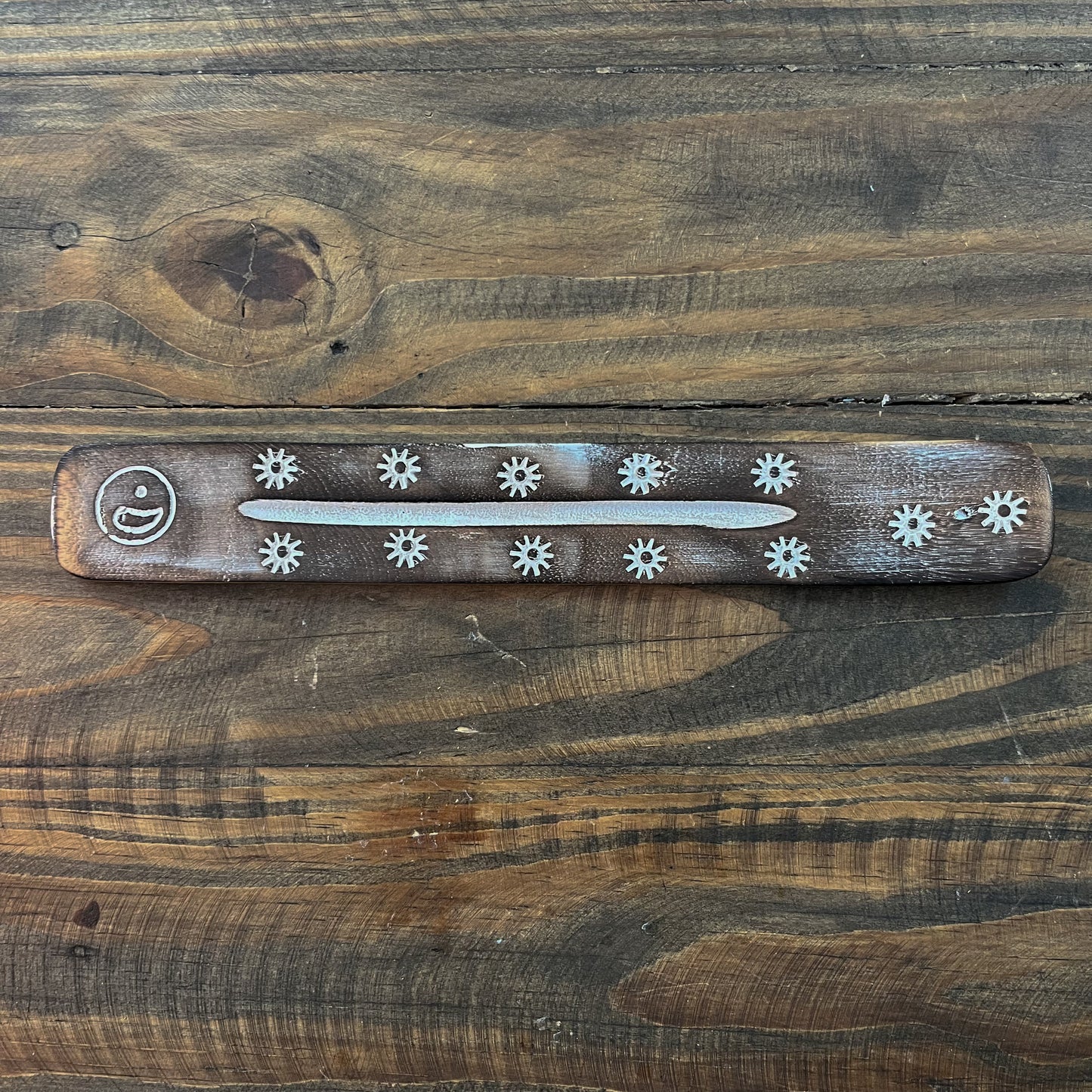 Assorted Wooden Patterned Incense Holders - 25cm