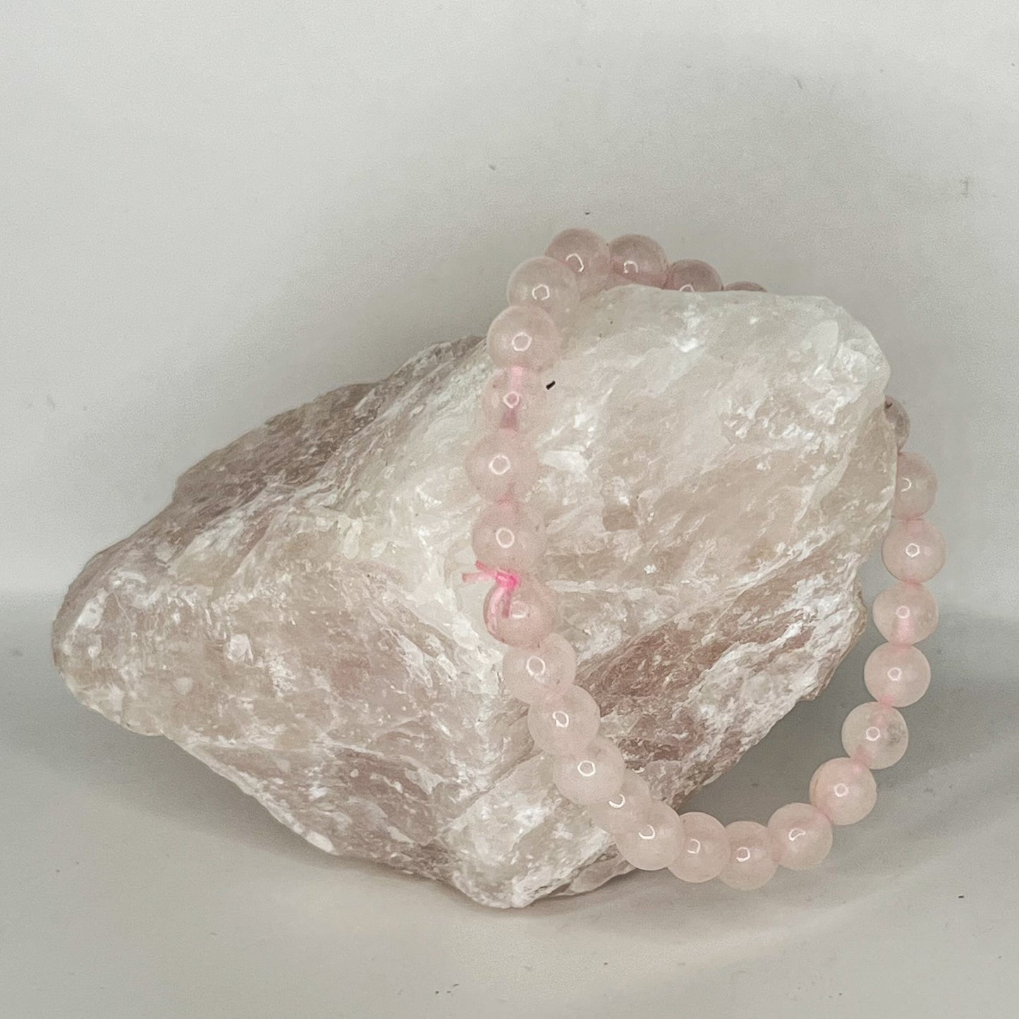 Rose Quartz Round Bead Bracelets