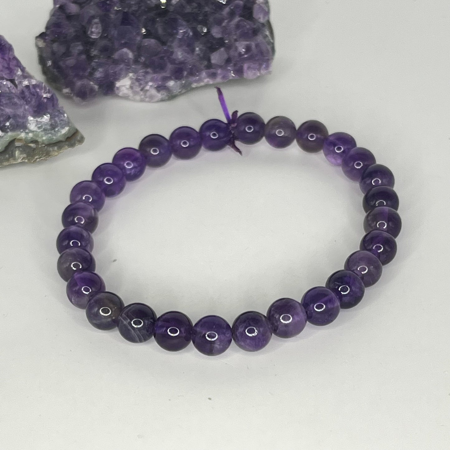 Amethyst Round Bead Bracelets