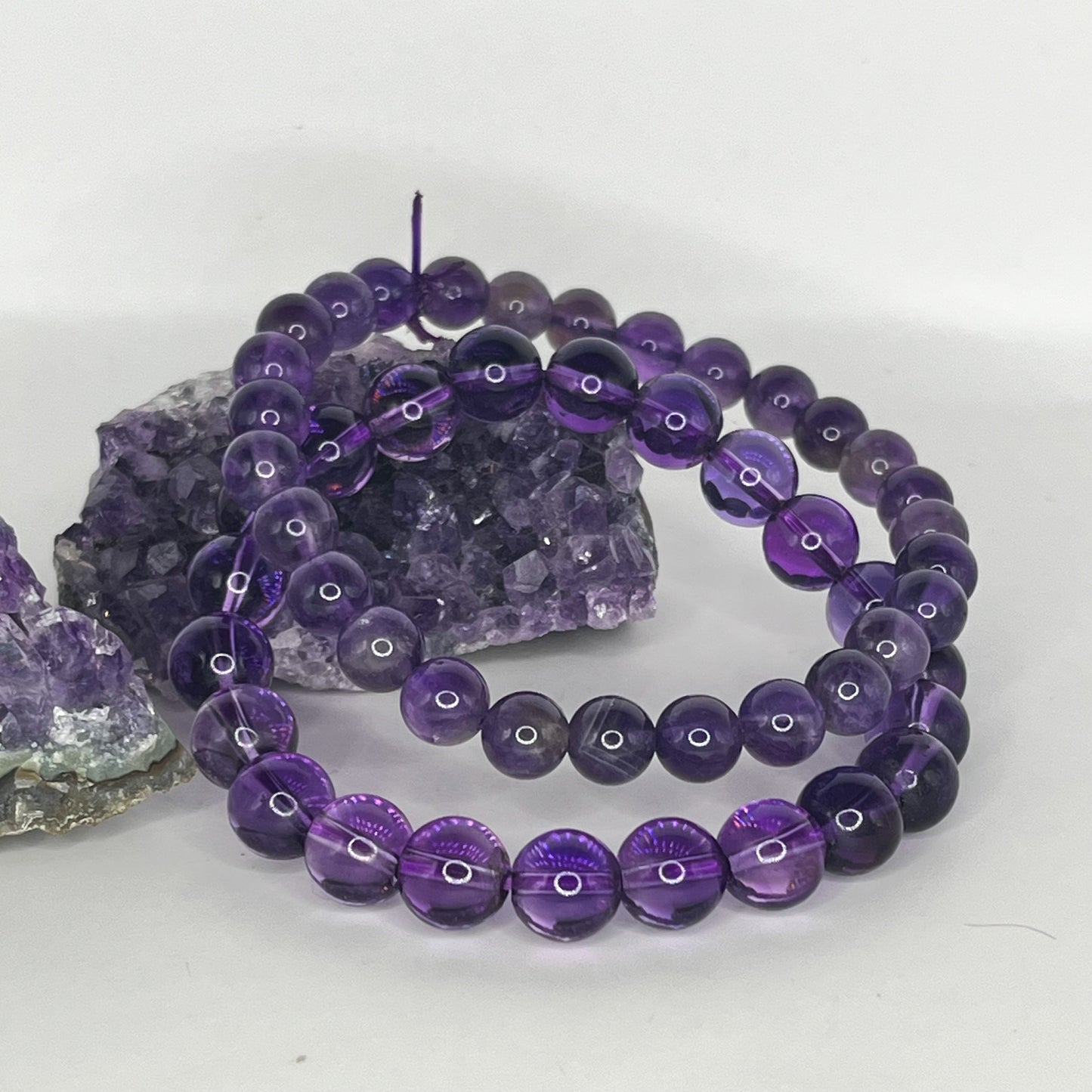 Amethyst Round Bead Bracelets