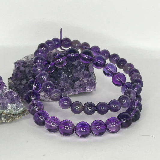 Amethyst Round Bead Bracelets