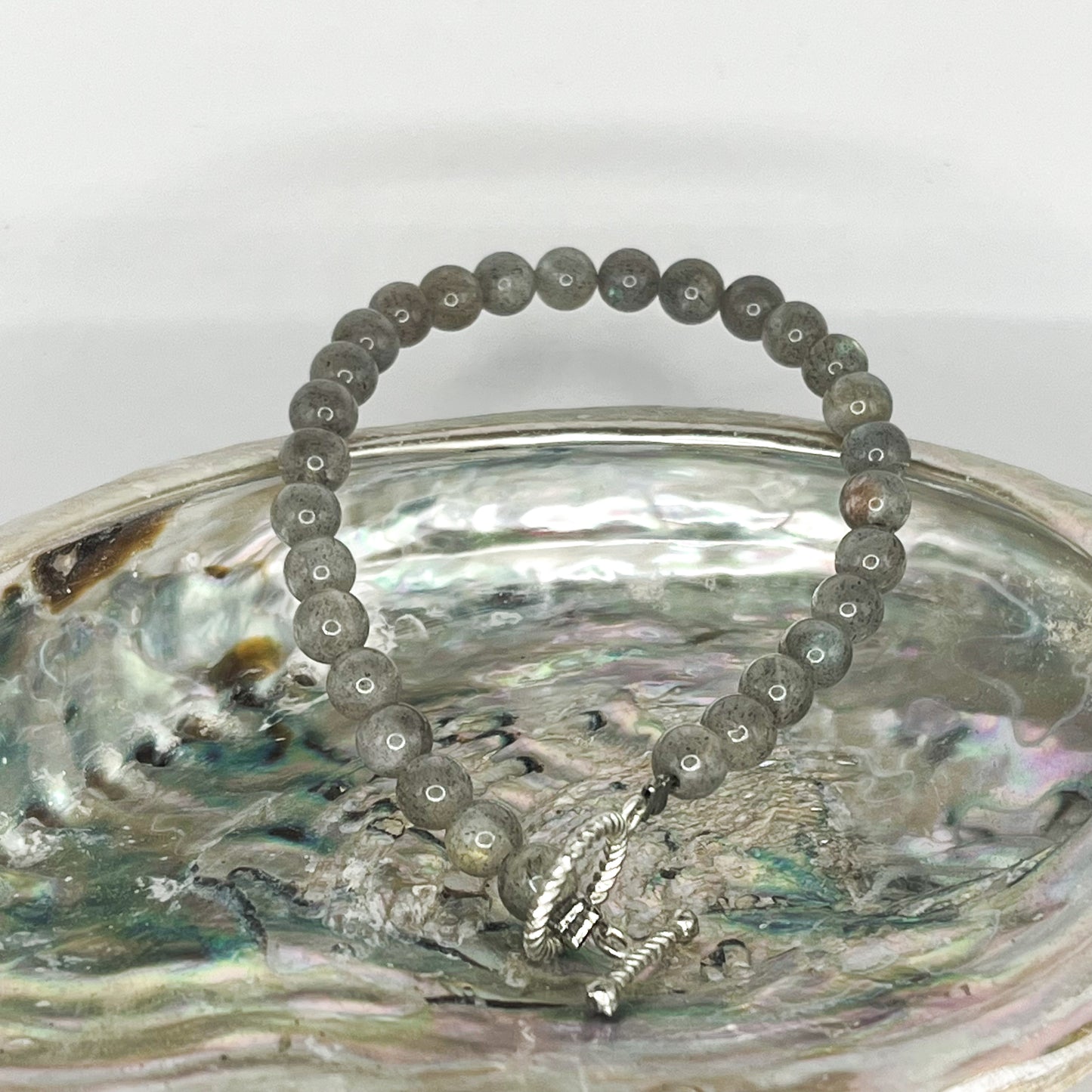 Labradorite Gemstone Bracelet with Clasp