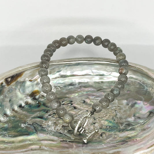 Labradorite Gemstone Bracelet with Clasp