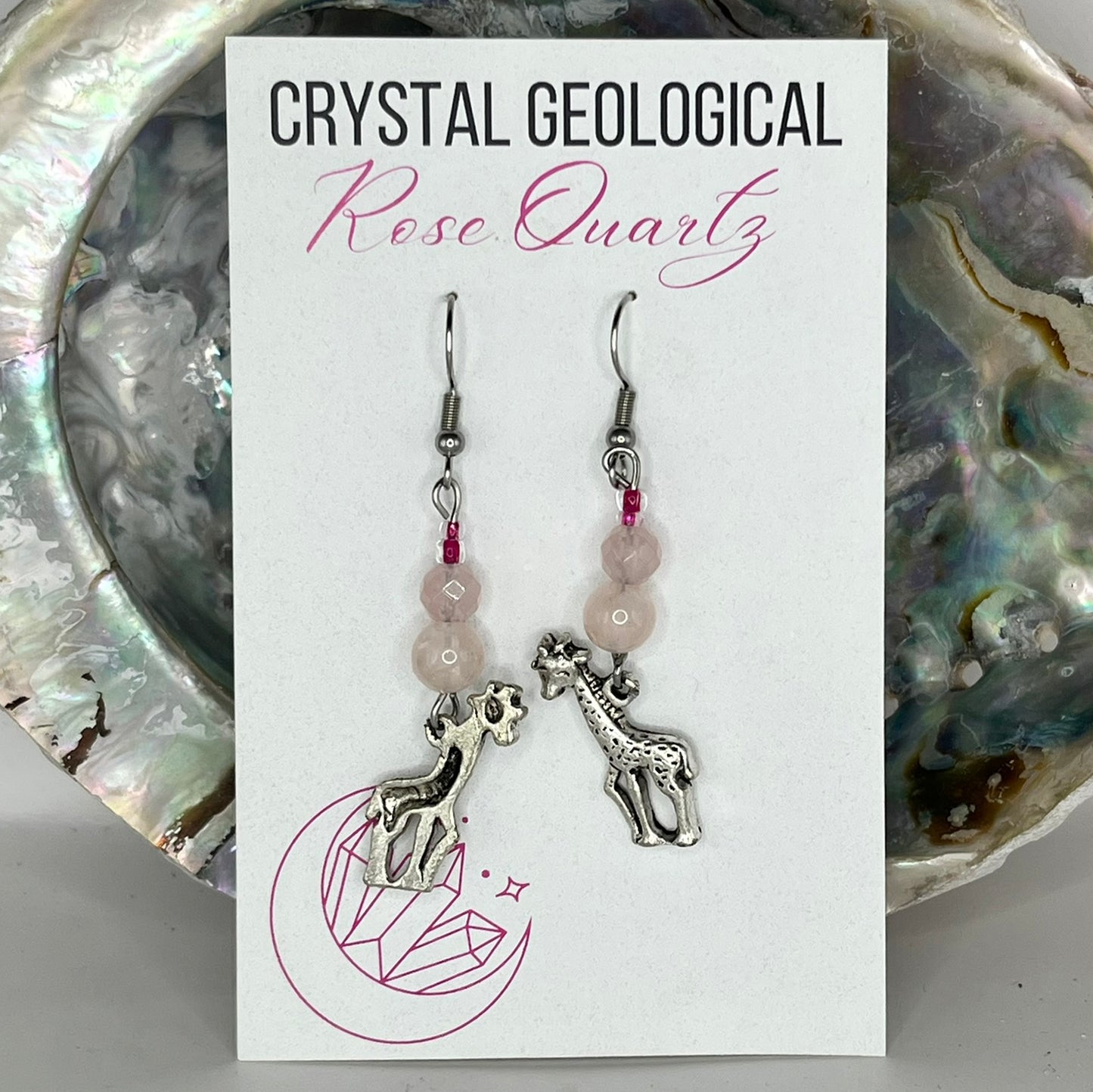 Assorted Rose Quartz Beaded Earring