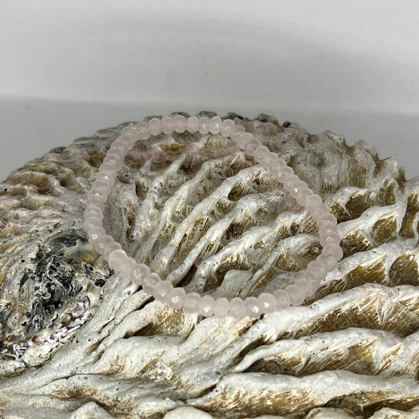 Rose Quartz Round Bead Bracelets