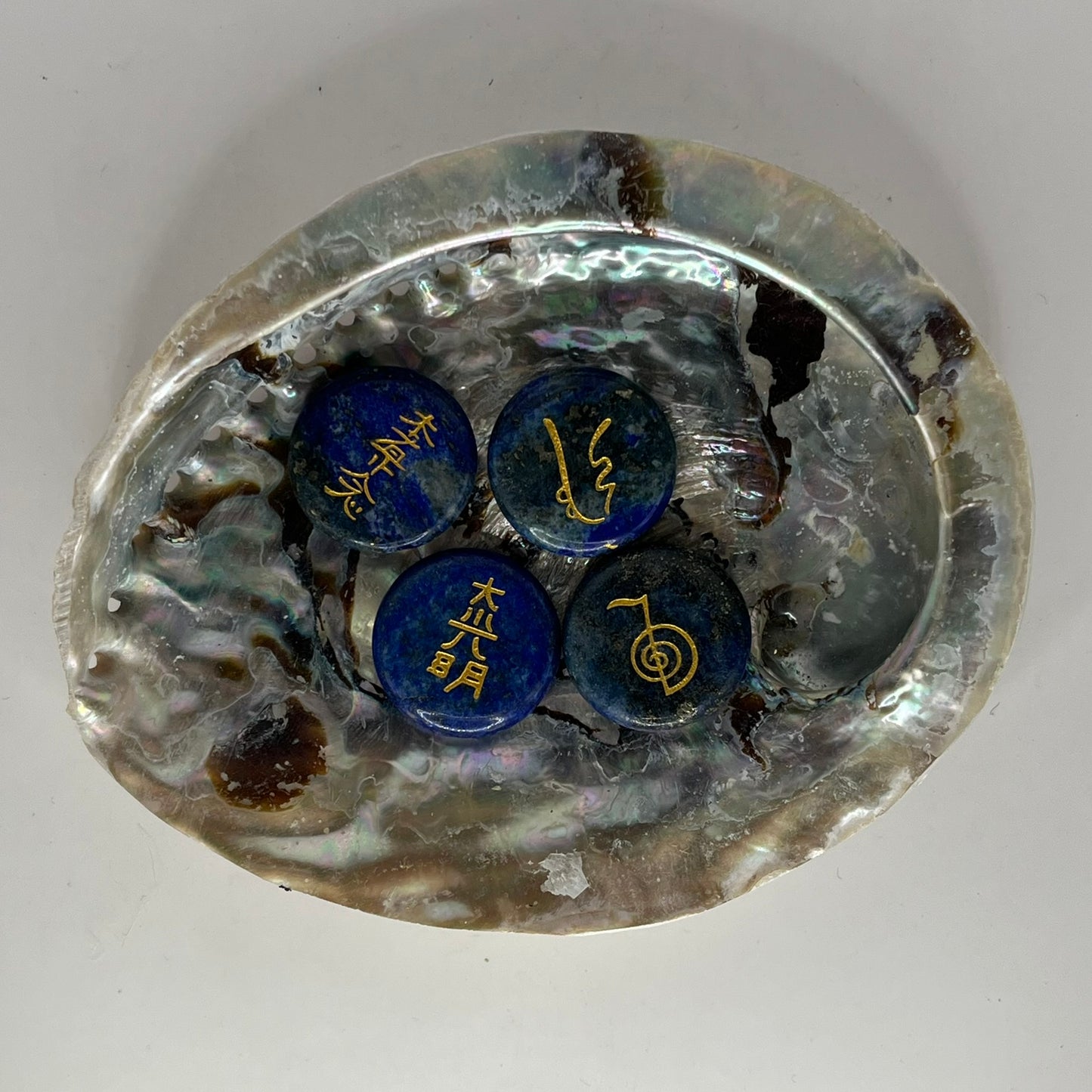 Gemstone with Reiki Symbols