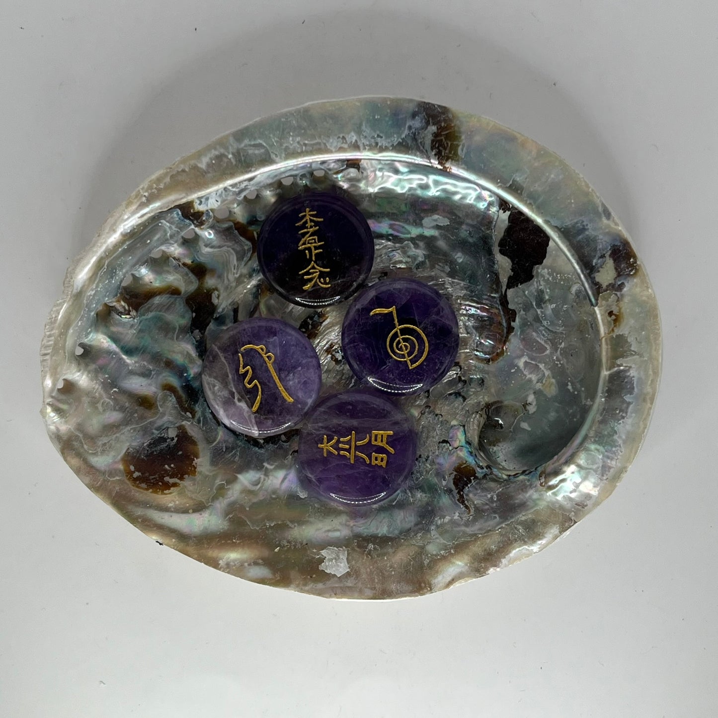 Gemstone with Reiki Symbols