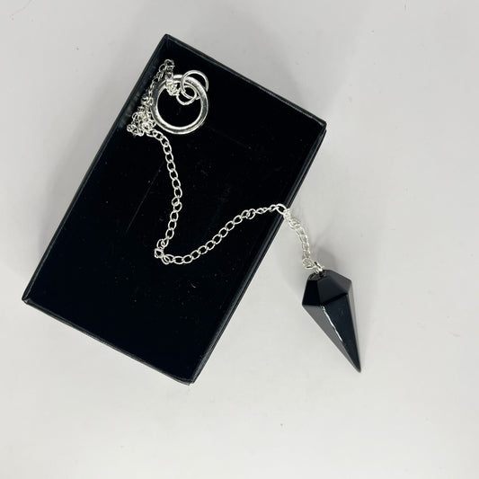 Black Obsidian Pendulum - Crystal Geological