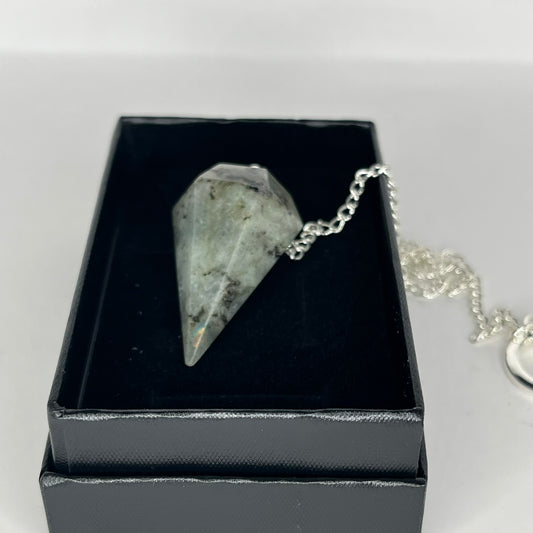 Labradorite Pendulum - Crystal Geological