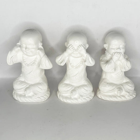 3 Monk Set - Here No Evil - See No Evil - Speak No Evil