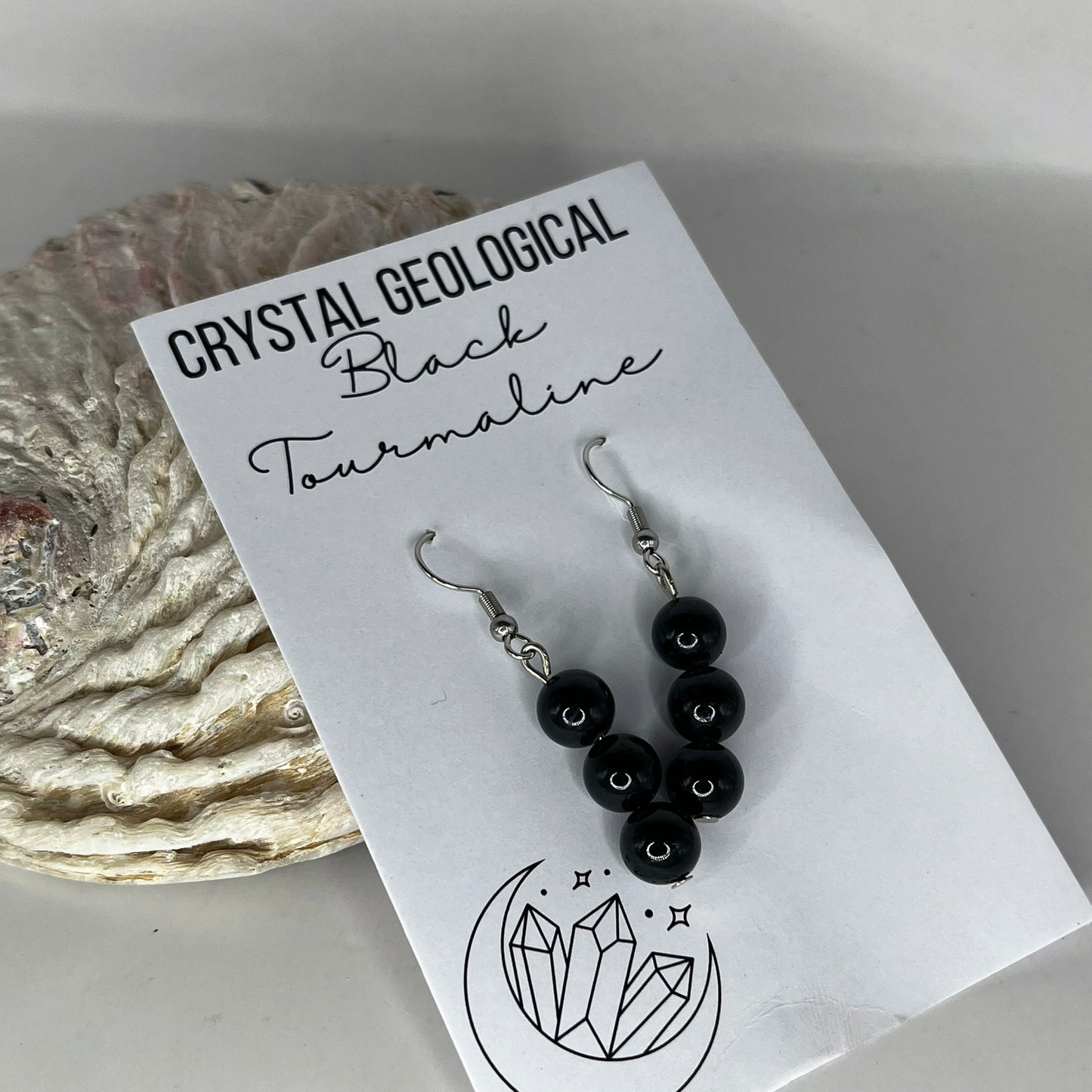 Assorted Black Tourmaline Earring Pairs - Crystal Geological