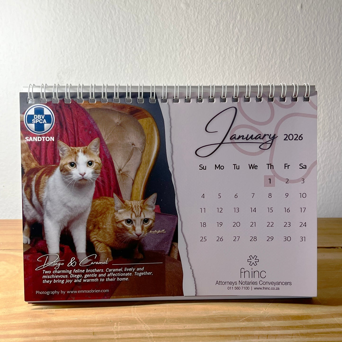 SPCA 2026 Desk Calendar