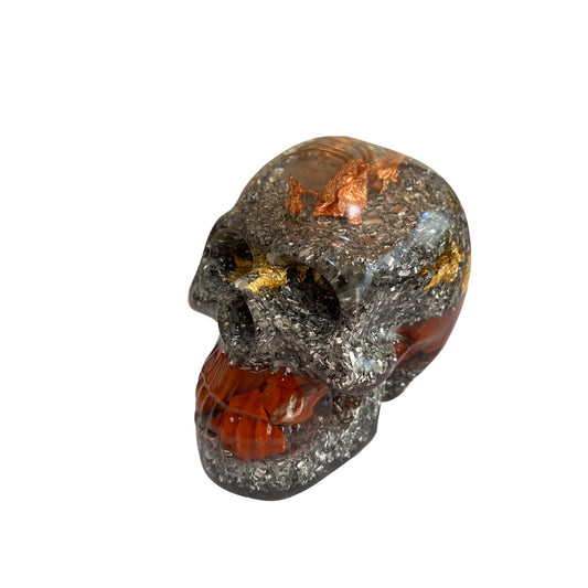 Red Jasper Orgonite Skull - 8cm - Crystal Geological