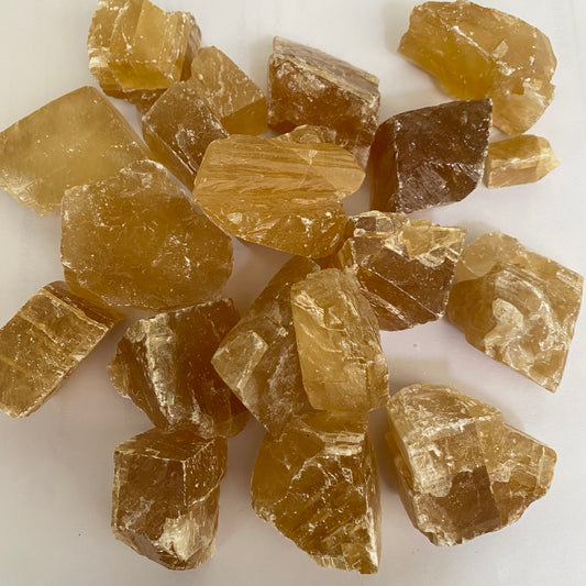 Citrine Calcite Rough - Crystal Geological