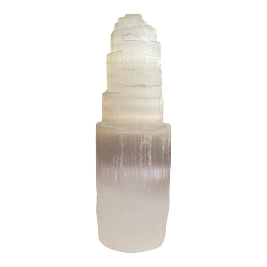 Selenite Tower - 15cm - Crystal Geological