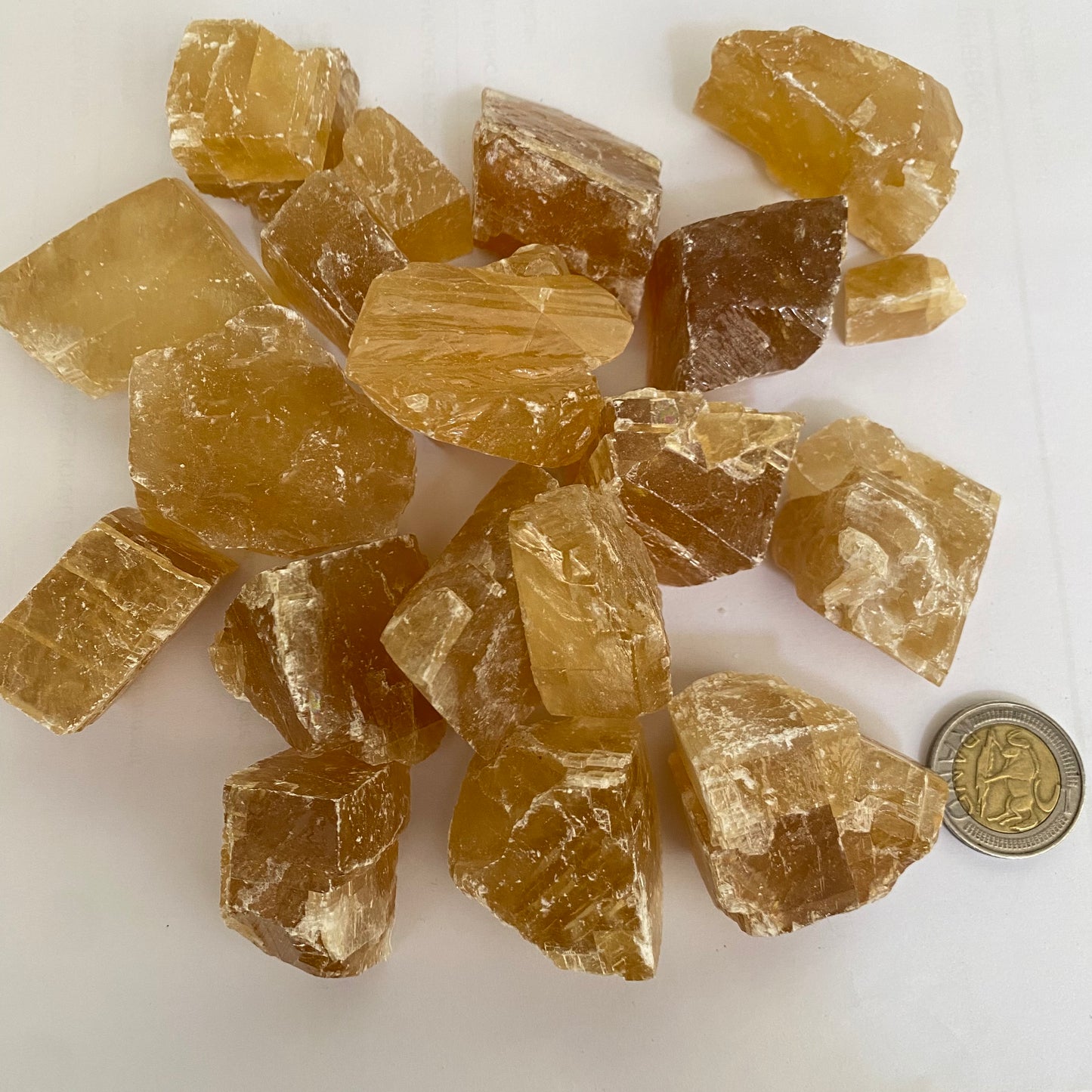 Citrine Calcite Rough - Crystal Geological