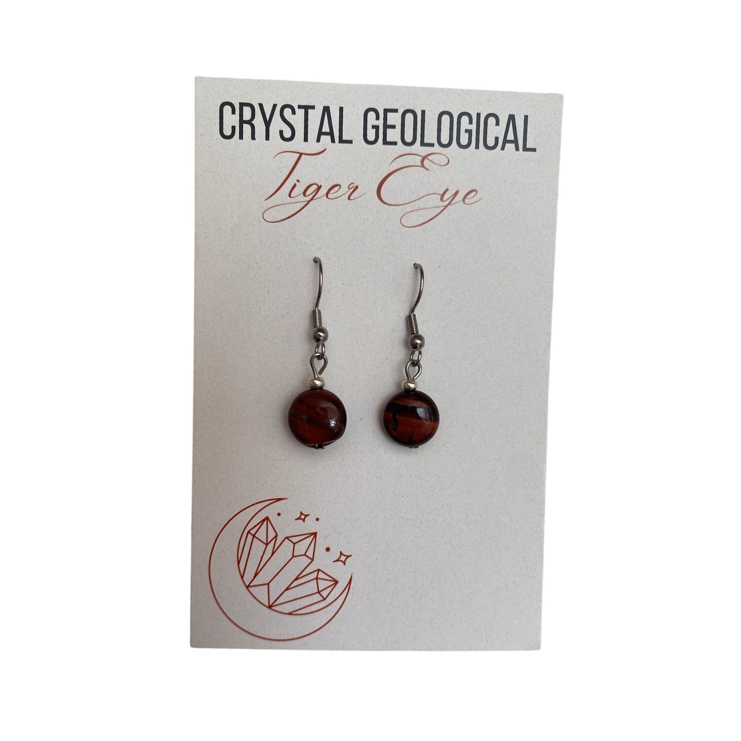 Assorted Tiger Eye Earring Pair - Crystal Geological