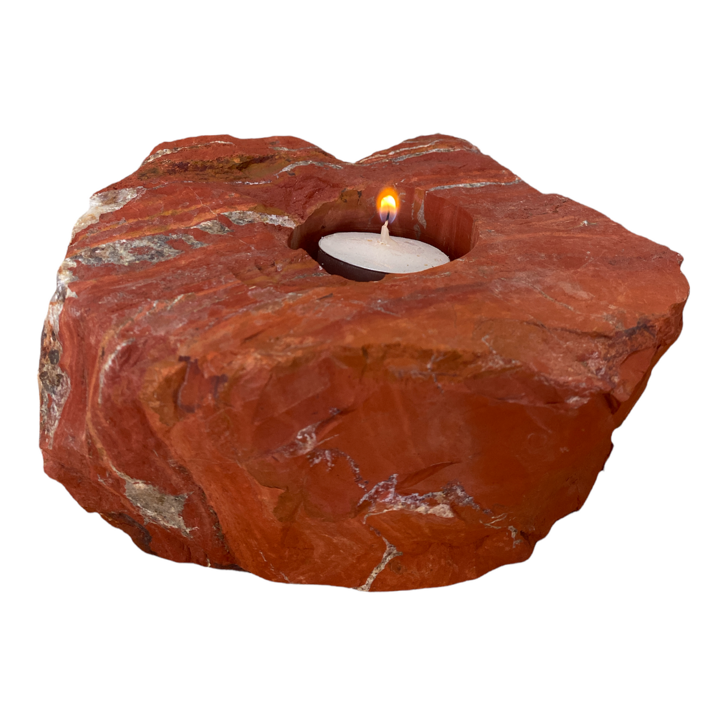 Red Jasper Candle Holder