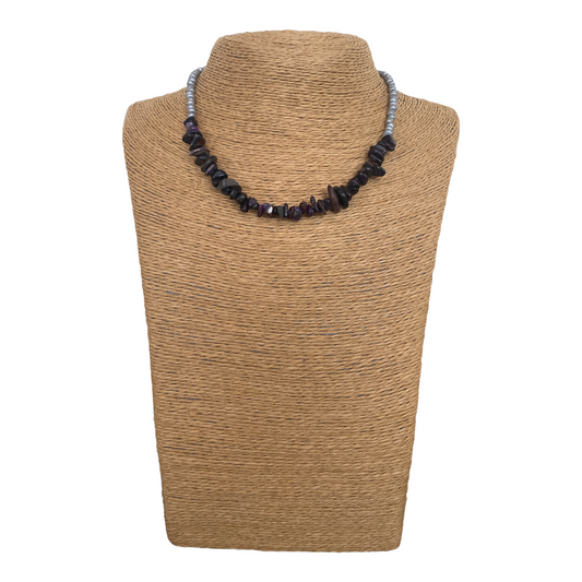 Sugilite Beaded Necklace - Crystal Geological
