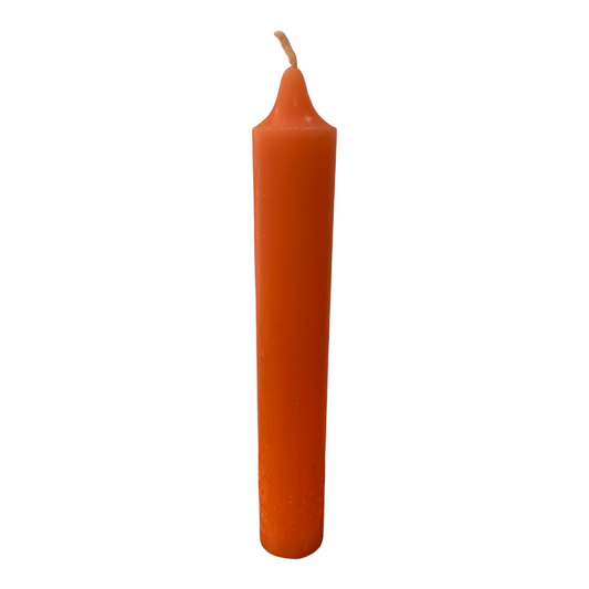 Orange Candle - Solid - 14cm