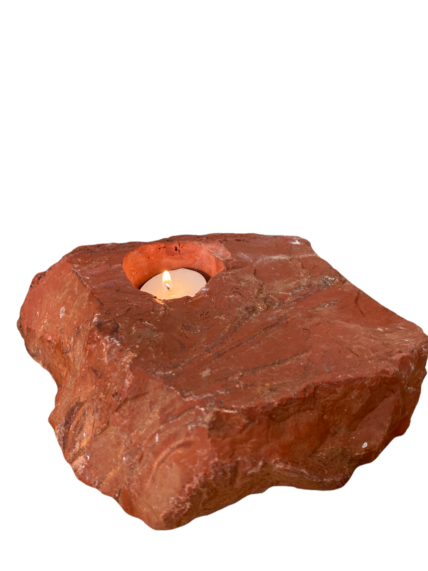 Red Jasper Candle Holder