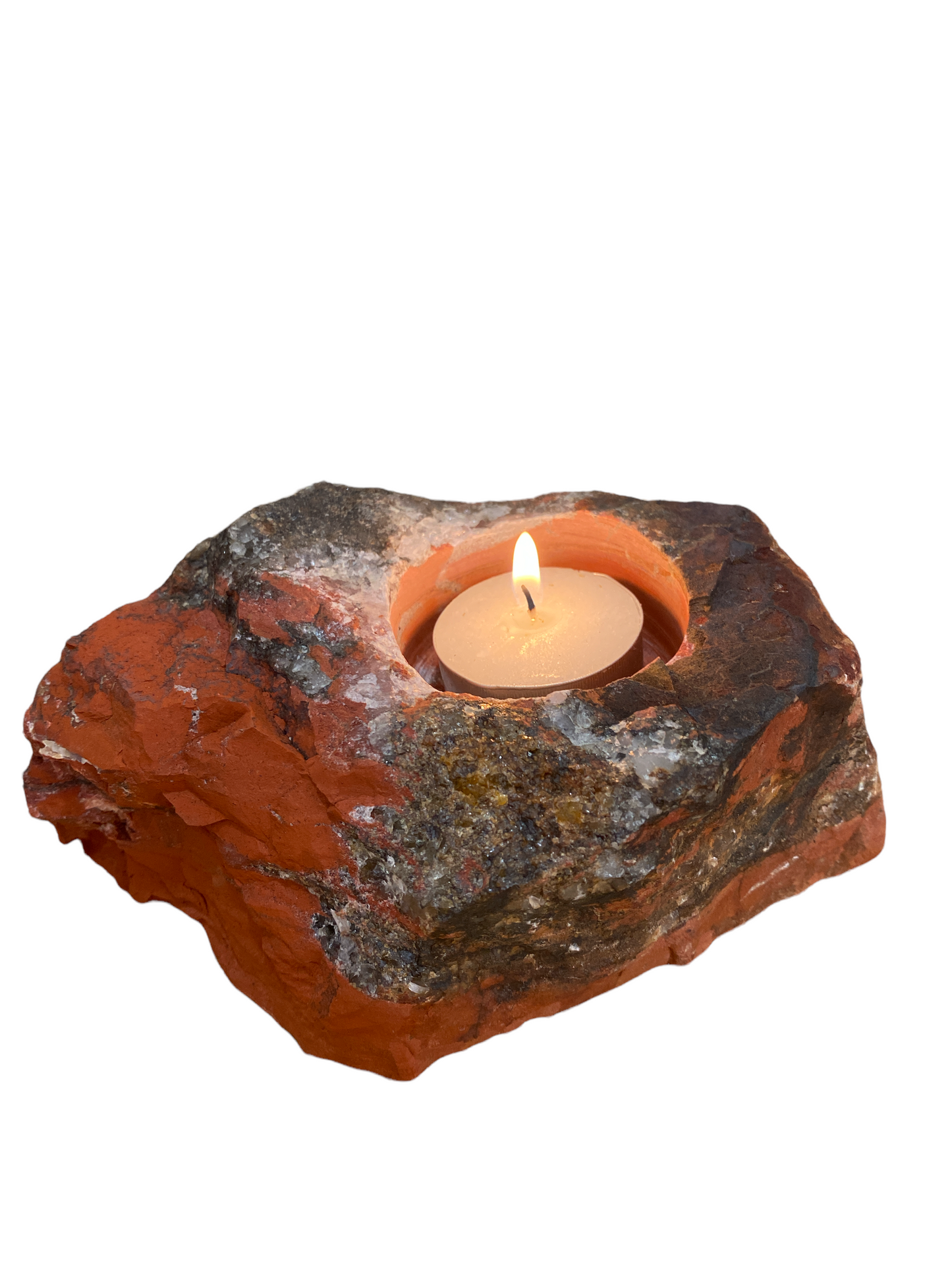 Red Jasper Candle Holder