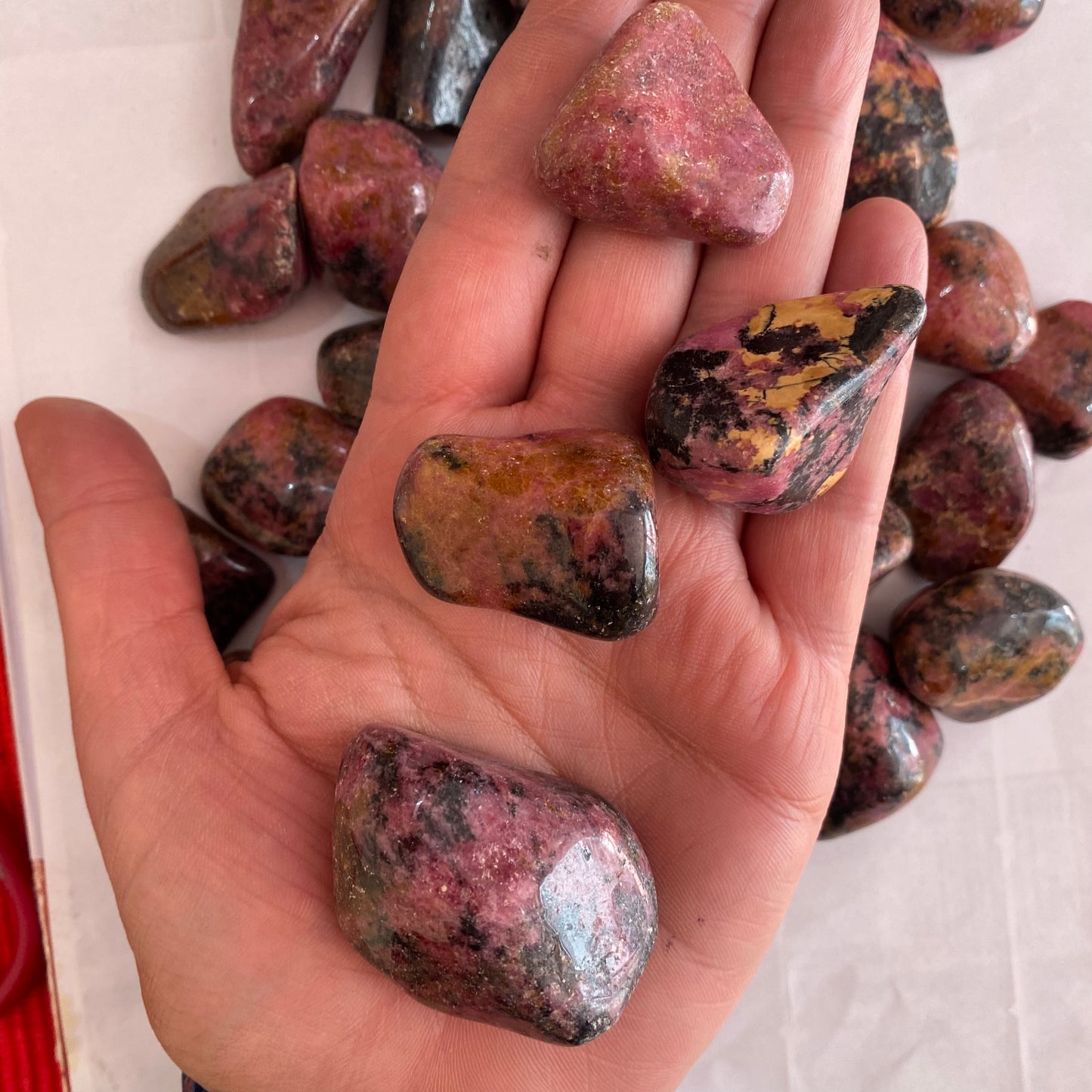 Rhodonite Tumble - Crystal Geological