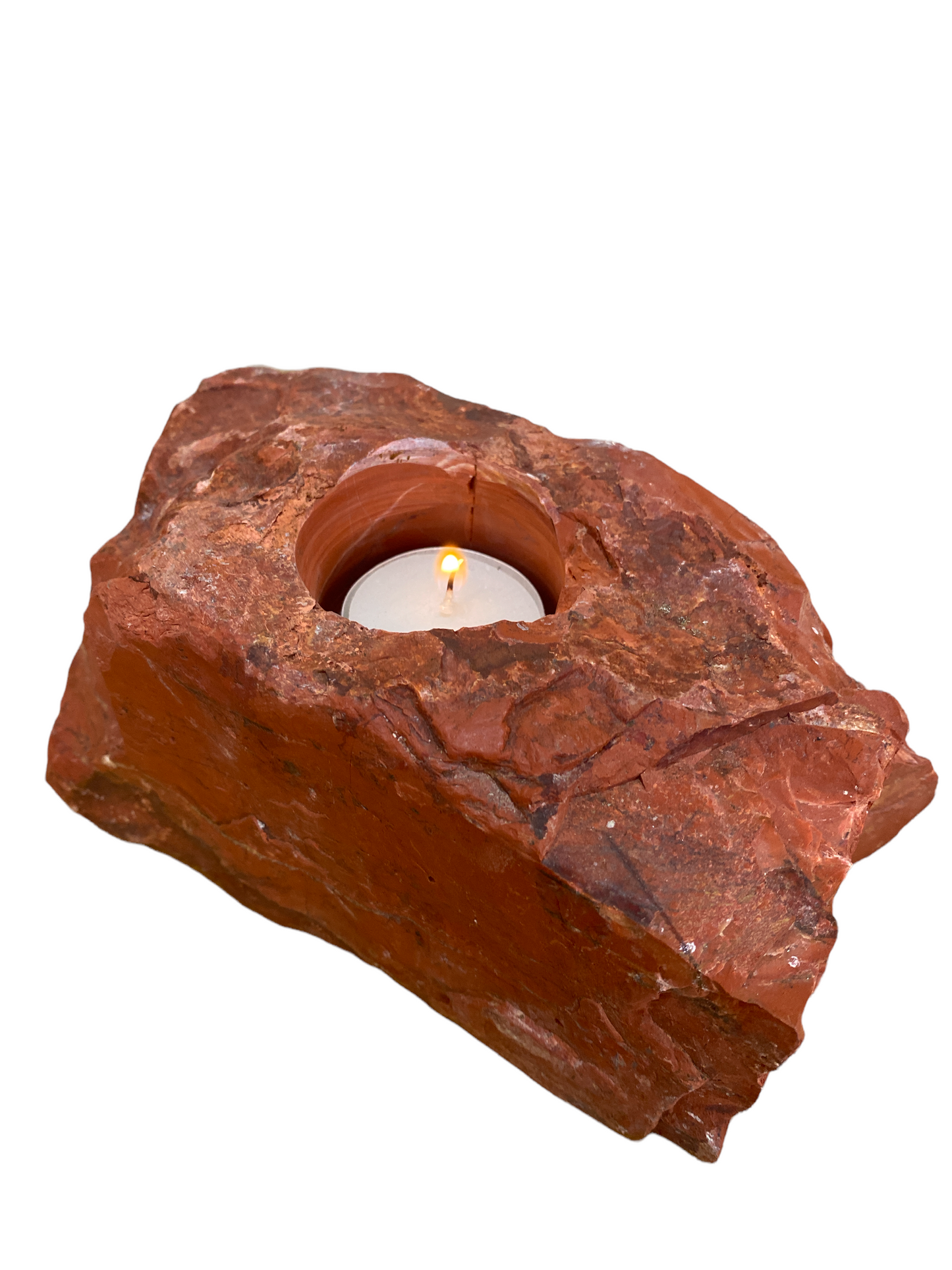 Red Jasper Candle Holder