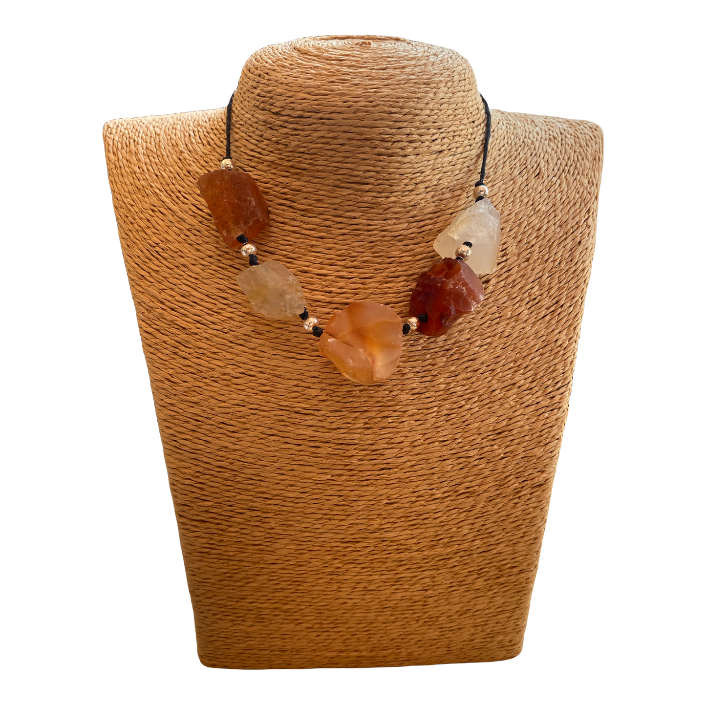 Carnelian Rough Bead Necklace