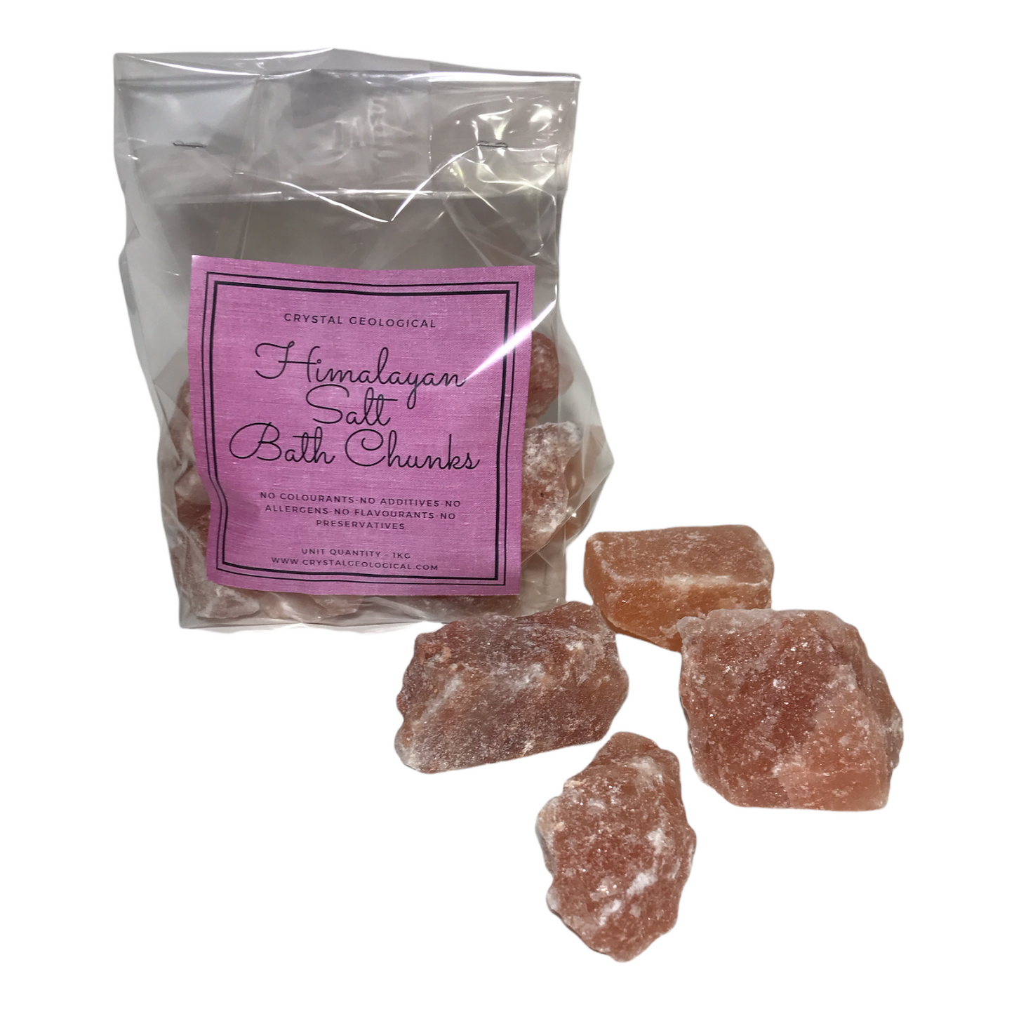 Himalayan Salt - Bath Chunks - Crystal Geological