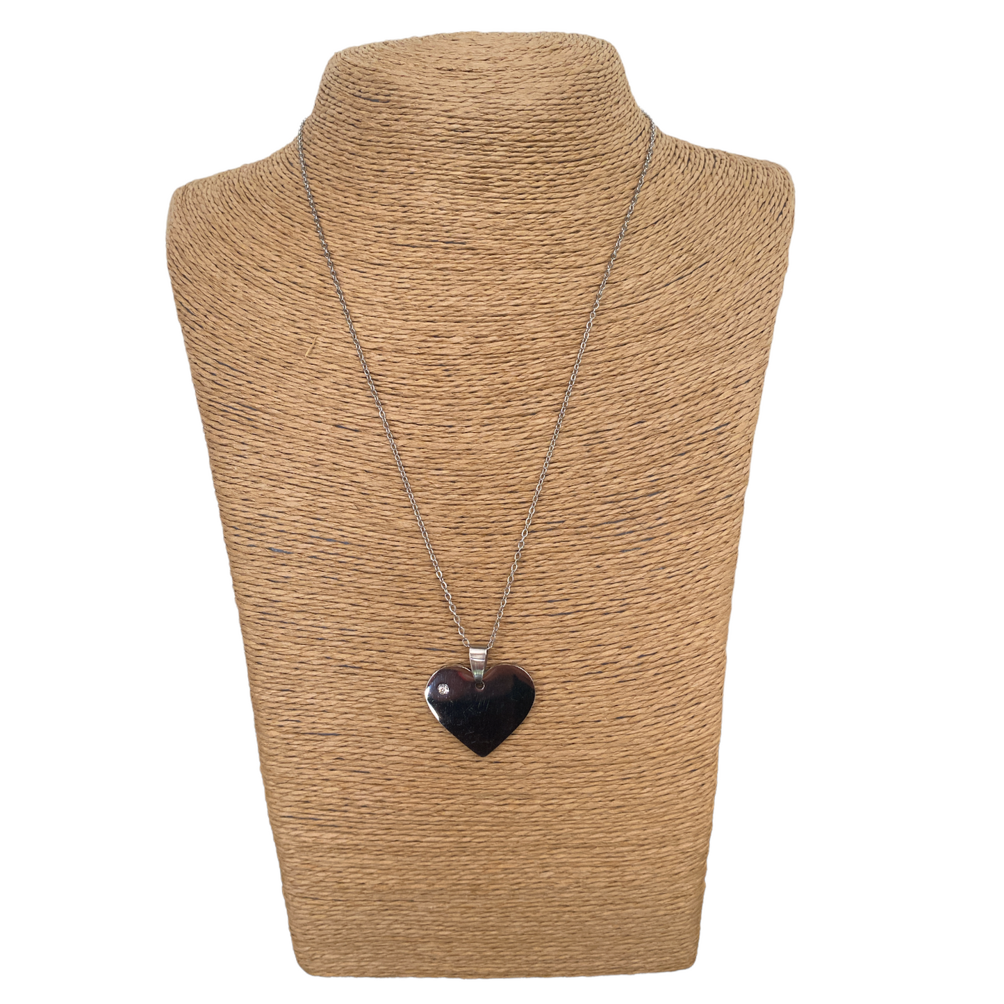 Stainless Steel Heart Necklace - Crystal Geological