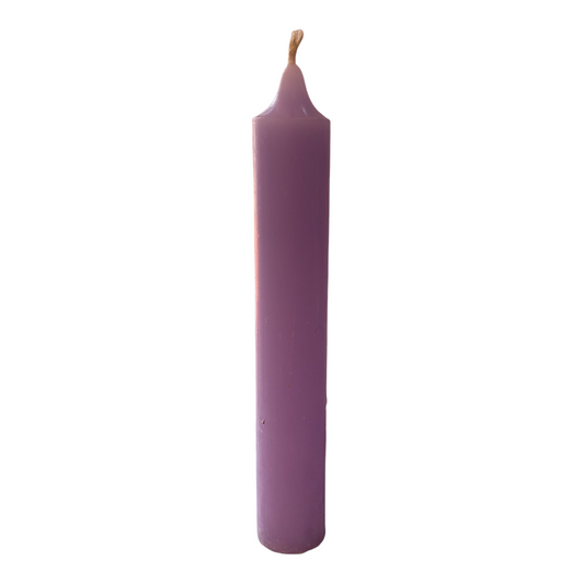 Purple Candle - Solid - 14cm