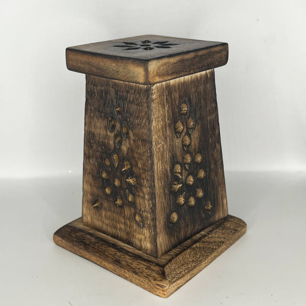 Assorted Ornate Wooden Tower Incense Holders